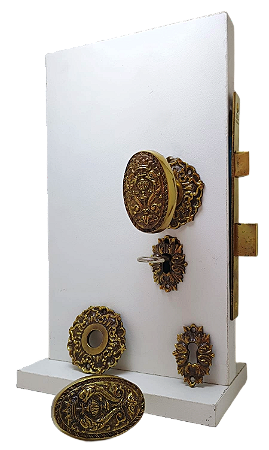 FECHADURA COLONIAL ANTIGA 55MM PARA PORTA INTERNA AROUCA - 11 R LP 55