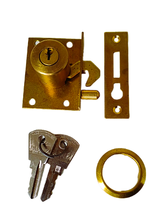 FECHADURA PAPAIZ DE SOBREPOR 25MM; BICO DE PAPAGAIO PARA PORTAS DE AÇO OU MADEIRA, COM CHAVE