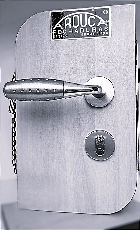 Fechadura Arouca 55mm para porta externa; maçaneta alavanca  35R-50 LCE
