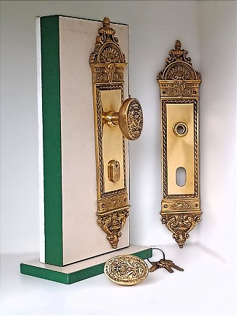 Fechadura 55mm para porta externa Colonial estilo Imperial - 2 LP OVAL