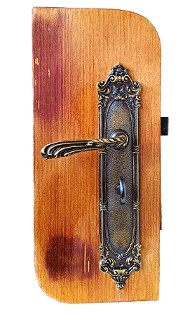 1 GR W - FECHADURA COLONIAL ANTIGA EM LATÃO MACIÇO PARA BANHEIRO ALIANÇA