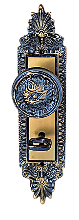 3 T (A) - FECHADURA COLONIAL EM LATÃO MACIÇO PARA PORTA INTERNA - ALIANÇA