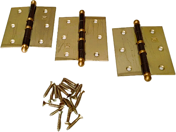 KIT 3 DOBRADIÇAS - 3-1/2 X 3 FLO COM ANEL FAMA