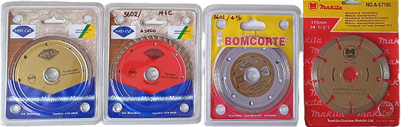 KIT 4 PEÇAS - DISCOS DE CORTES VARIADOS.