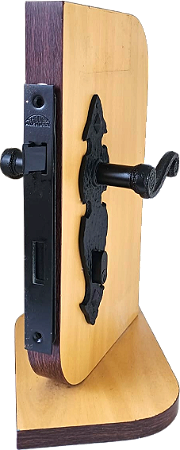 FECHADURA COLONIAL PRETA 55MM PARA PORTA EXERNA AROUCA - 20 (3) PR 50