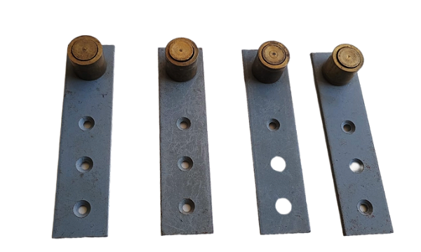 KIT 4 PEÇAS DE GUIA PIVÔ EM LATÃO PARA PORTA DE CORRER - 18 F. REF - GUIA 16MM RETO (3/4)