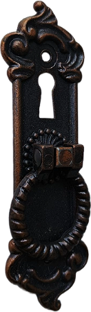 PUXADOR ZAMAG OXIDADO ESTILO COLONIAL PARA MÓVEIS - 3 COM F