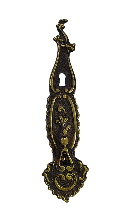 PUXADOR EM LATÃO ESTILO COLONIAL COM ENTRADA DE CHAVE PARA MÓVEIS - 1392/6