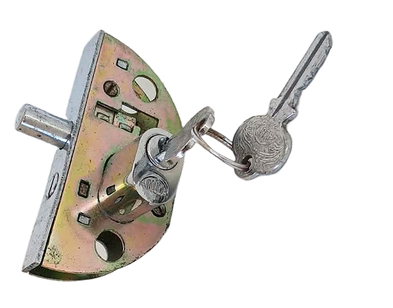 FECHADURA OVAL AROUCA (2172) PARA PORTA DE VIDRO COM CHAVE