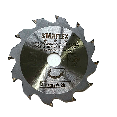 SERRA CIRCULAR 5" COM 12 DENTES FURO 20 BOMFIO PARA MADEIRA