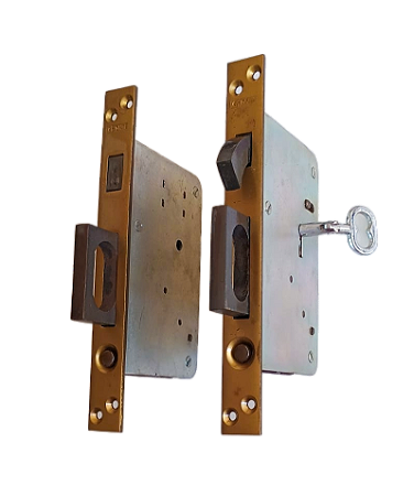KIT FECHADURAS BICO DE PAPAGAIO LAFONTE PARA PORTA DE CORRER COM 2 FOLHAS 2 F LO