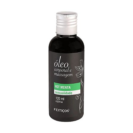 Óleo Aromático para Massagem Corporal - Hot Menta Sensualidade - 120ml - Feitiços