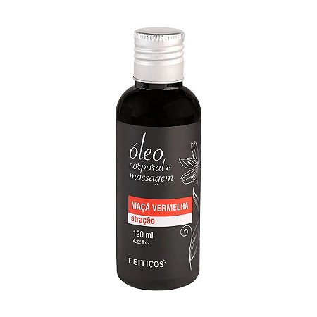 Óleo Aromático para Massagem Corporal - Maça Vermelha Atração - 120ml - Feitiços
