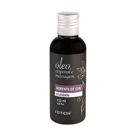 Óleo Aromático para Massagem Corporal - Semente de Uva Vitalidade - 120ml - Feitiços