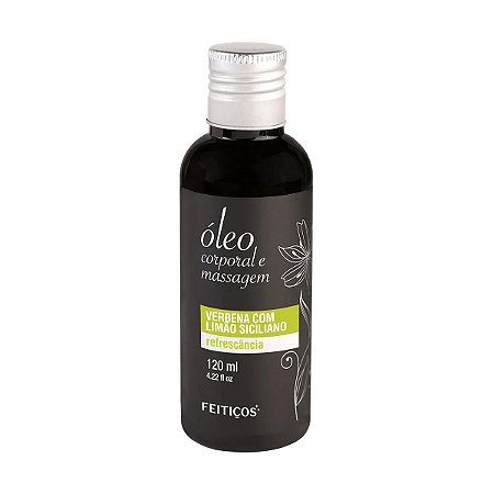 Óleo Aromático para Massagem Corporal - Verbena Com Limão Siciliano Refrescância - 120ml - Feitiços