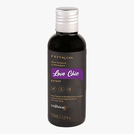Óleo para Massagem Corporal Love Chic - Êxtase - 120ml - Feitiços