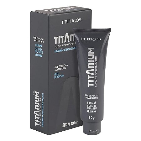 Gel Retardante e Excitante Masculino Titanium - 30g - Feitiços