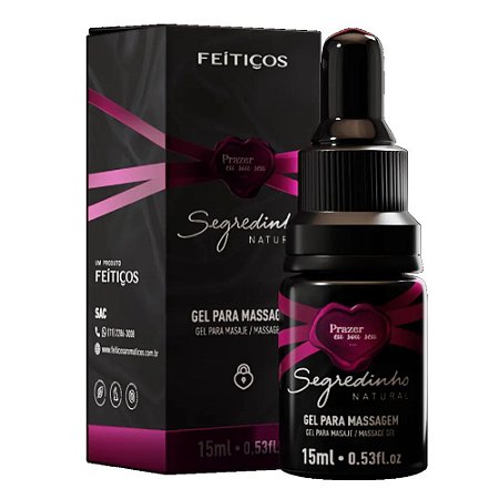 Gel Excitante e Lubrificante Íntimo Segredinho - Natural - 15ml - Feitiços