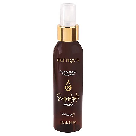 Óleo Spray Aromático para Massagem Corporal - Ameixa Suavidade com Vitamina E - 120ml - Feitiços
