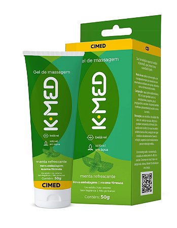 Gel Lubrificante Íntimo K-MED Menta Refrescante - 50g - Cimed
