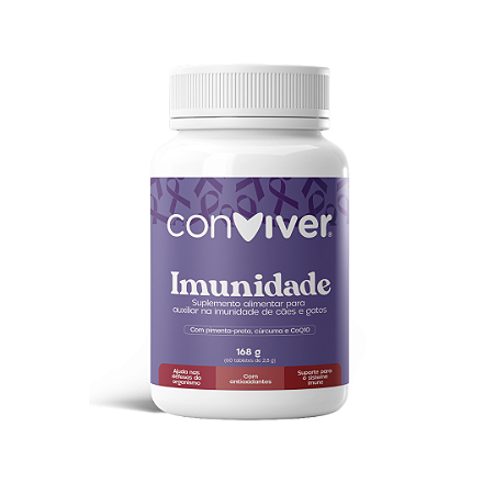 Imunidade Conviver | Suplemento Mastigável para cães e gatos 168g