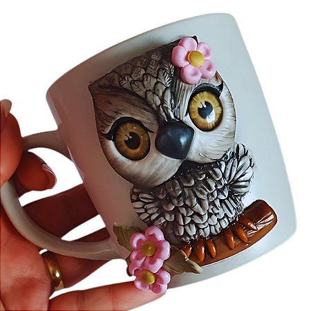 Molde coruja para caneca
