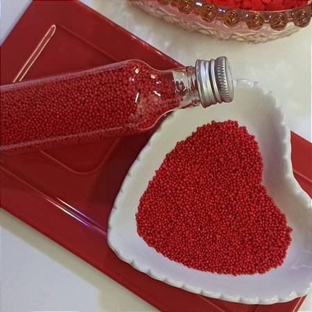 Confeito micro pérola vermelho 50 ml