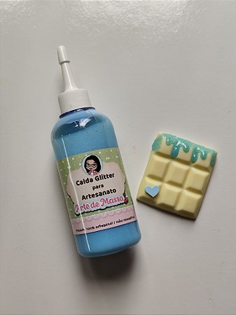 Calda glitter azul