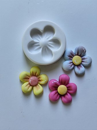 Molde Flor fofa
