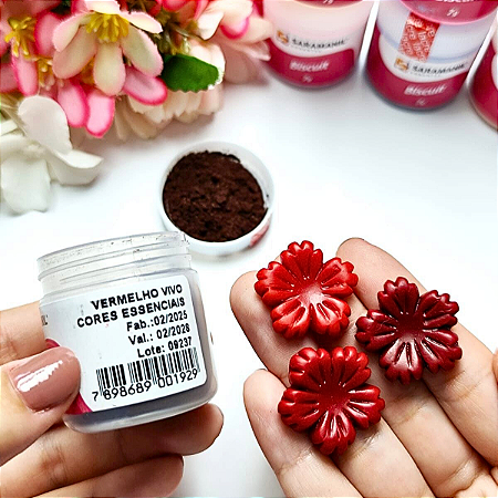 Corante em Pó Saramanil Vermelho Vivo 7g