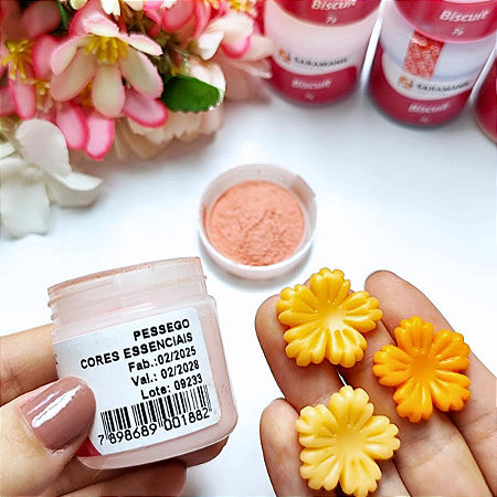 Corante em Pó Saramanil Pêssego 7g