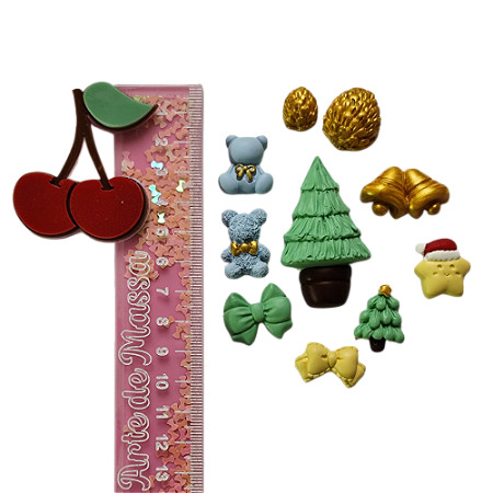 Molde de silicone miniaturas de natal 2