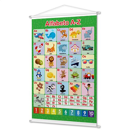 Banner Didático Infantil Pedagógico Alfabeto De A a Z