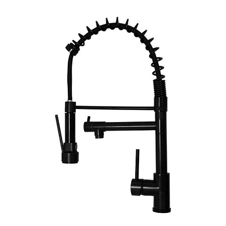 Torneira Gourmet Para Cozinha Monocomando Preta Fosca Black