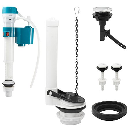 Kit Reparo Completo Mecanismo Universal Caixa Descarga Acoplada Acionamento Superior Banheiro