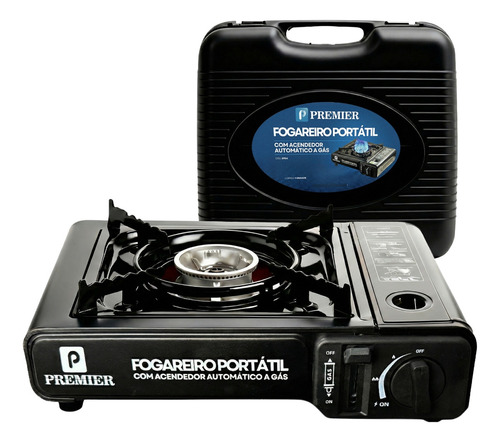 Fogareiro Premier Camping Portátil Flex A Gás Com Acendedor Automático