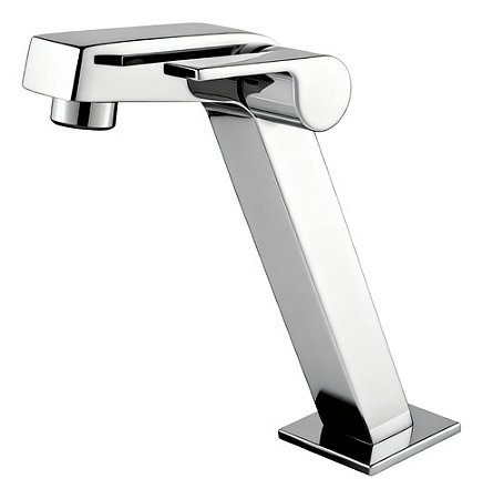 Torneira Banheiro Veneza Cromada Lavabo Requinte 1/4 Volta Prateado Cromado