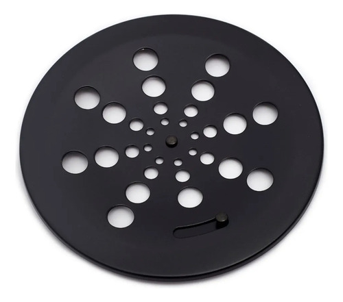 Tampa De Ralo Grelha Redonda 15cm Preto Fosco Abre E Fecha