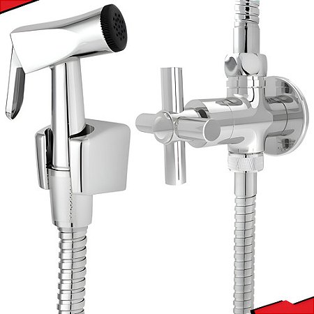 Ducha Higiênica C/ Registro Duas Saídas Derivação Desviador