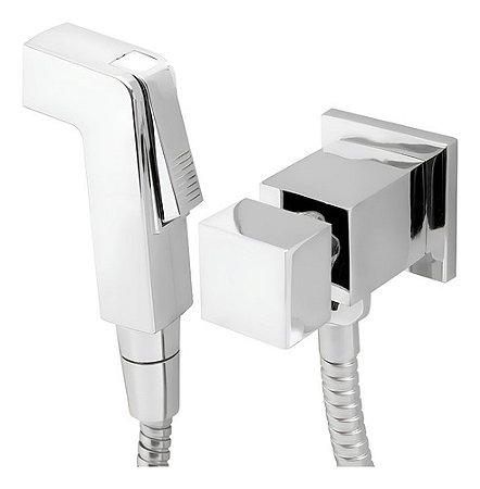 Ducha Higiênica Luxo Metal Cromado 1/4 V Acabamento C 100