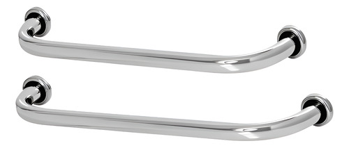 Kit 2 Barras De Apoio 1x De 80cm + 1x De 60cm Prateado