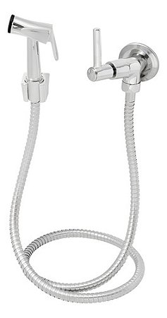 Ducha Higiênica Intima Metal Cromado 1,8m C 65 1/4 De Volta
