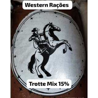 ATÉ 20KG Ração de Cavalo Super Melaçada 15% Proteína com Aveia - Trotte Mix 15% para Equinos