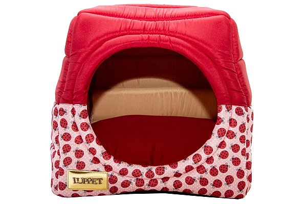 Cama Iglu e Toca Para Cachorro Luppet Luxo Vermelho Joaninha (LP1012120-01)