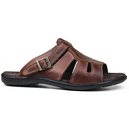 Chinelo Masculino de Couro Havana (10C0900LTHAV)