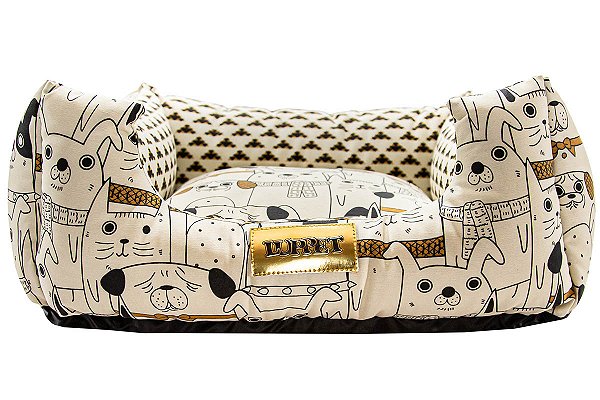 Cama para Cachorro Quadrada Impermeavel Luppet Bege Pets Tamanho:XGG (LP80210-06