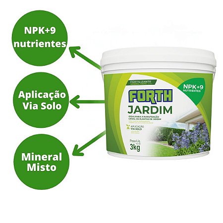 Adubo Fertilizante Forth Jardim 3kg Gramado Para Grama (7898268381039)