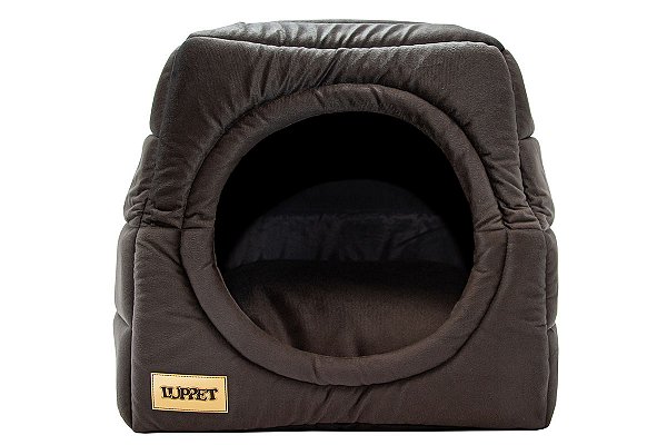 Cama Iglu e Toca Para Cachorro Luppet Cinza Super Luxo