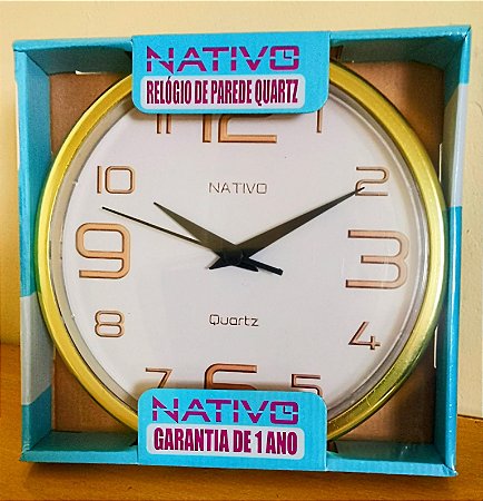 Relógio de parede metalizado 09