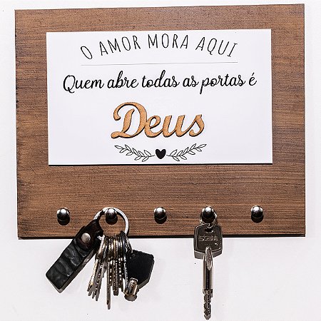 Porta chaves aplique Deus
